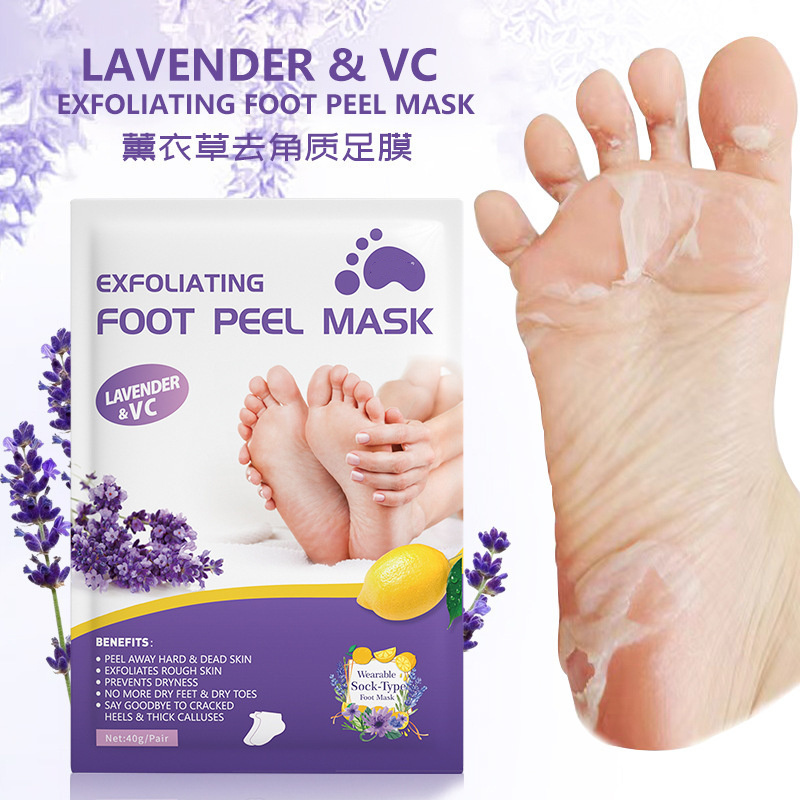 Wholesale Foot Skin Care Products Moisturizing Exfoliating Peeling Off Lavender avocados Footmask Feet Peeling Foot Care Mask