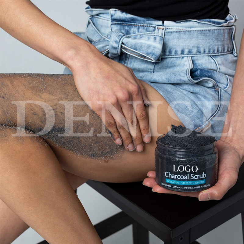 CYTELLA OEM Collagen Sea Salt Activated Charcoal Exfoliate Body Scrub