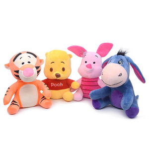 Hot Sale Cartoon Pooh Bear Character Plush Figure Toys Tigger Piglet Stuffed Animal Toys Kids Schoolbag Decoration Accessories