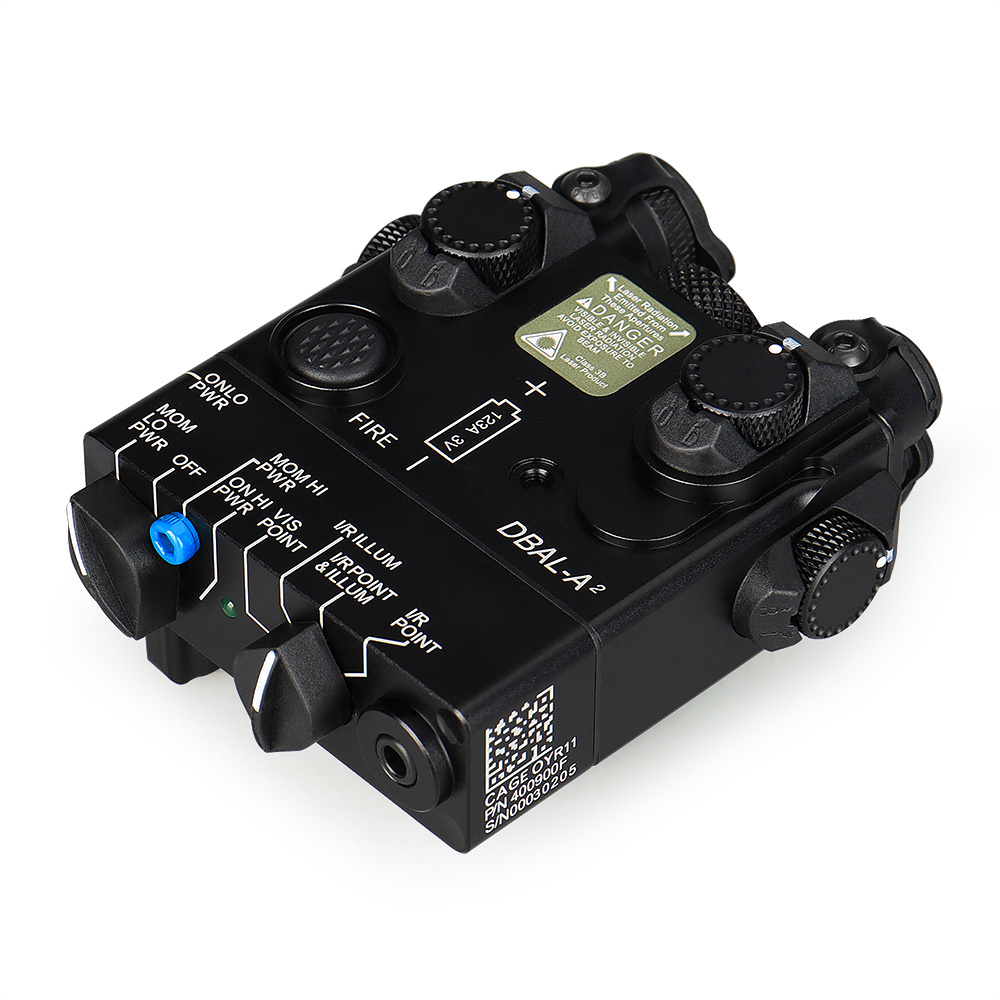 DBAL-A2 Dual Beam Aiming Laser IR &Green Laser LED White Light Illuminator Plastic Version w/ Remote Battery Box Switch