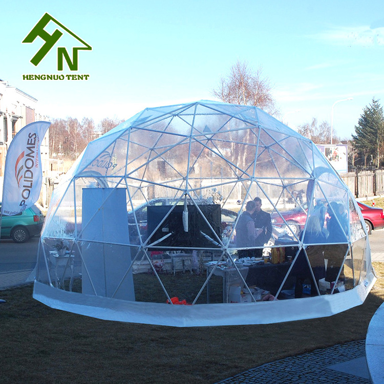 5m diameter dome transparent dome tent with cafe for backyard event