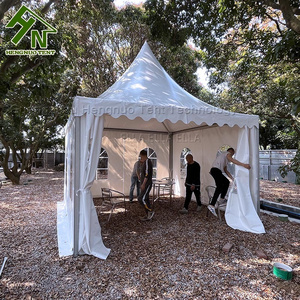 Factory Price 4x4m 5x5m Pagoda Canopy Gazebo Church Tent With UV Resistant White and Clear PVC