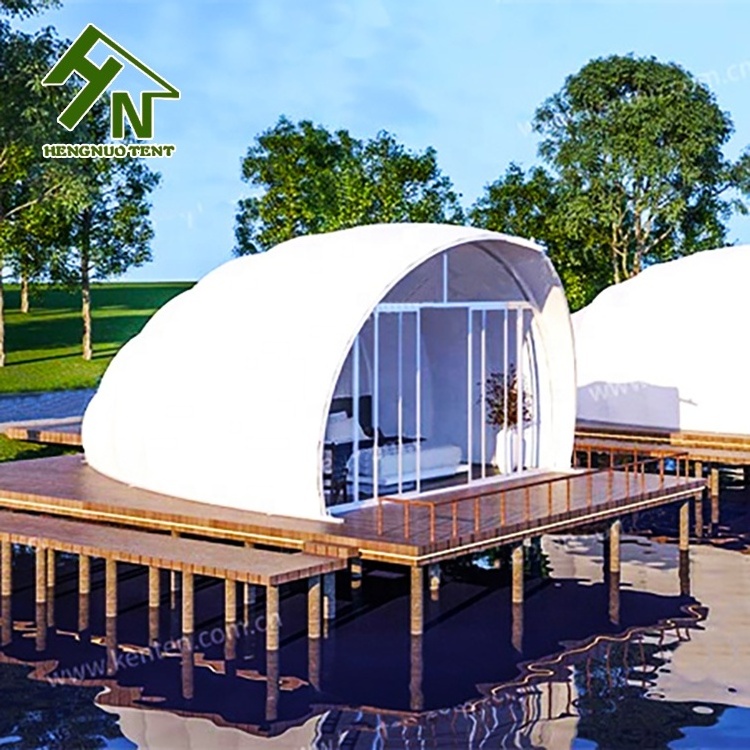 35sqm modern outdoor living hotel cabin geodesic resort tourist camping cocoon-shape shell tent for sale