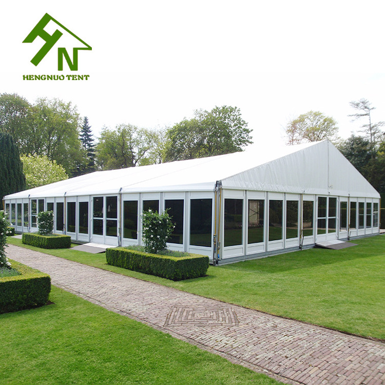 Aluminum Structure Luxury Outdoor 500 People Wedding Tent With Glass Wall