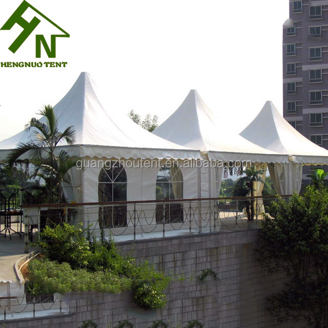 Outdoor Summer Gazebo Tent , White Pvc Fabric Aluminum Frame Pagoda Tent