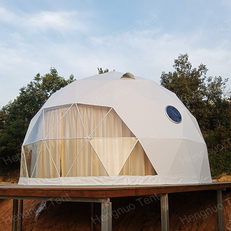 Best price 6m diameter tourist resort hotel dome tents camp prefab homes for sale