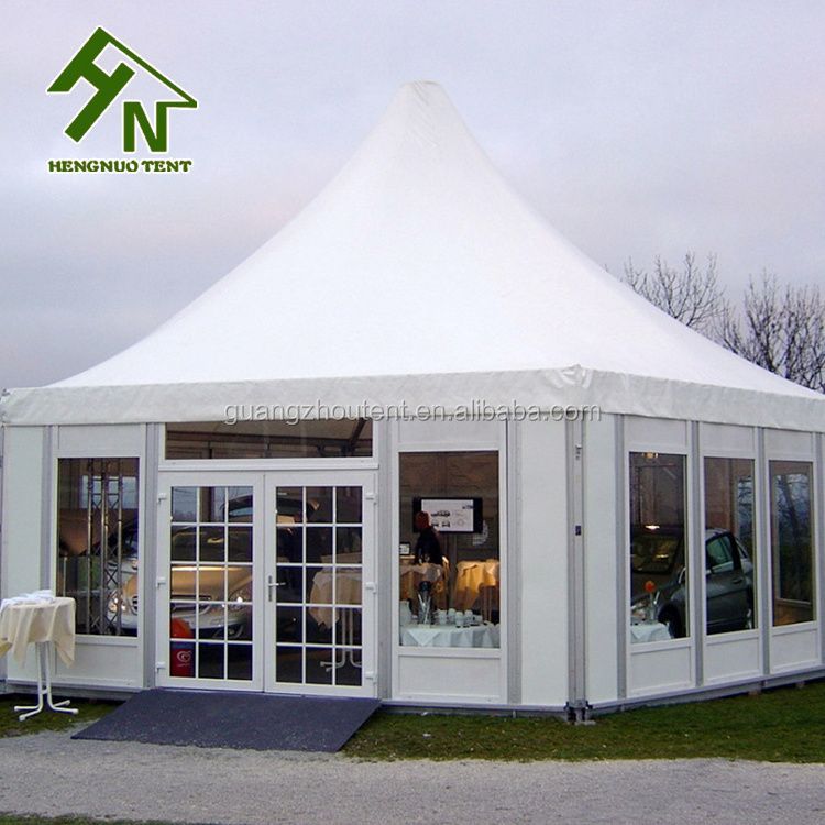 Outdoor Summer Gazebo Tent , White Pvc Fabric Aluminum Frame Pagoda Tent