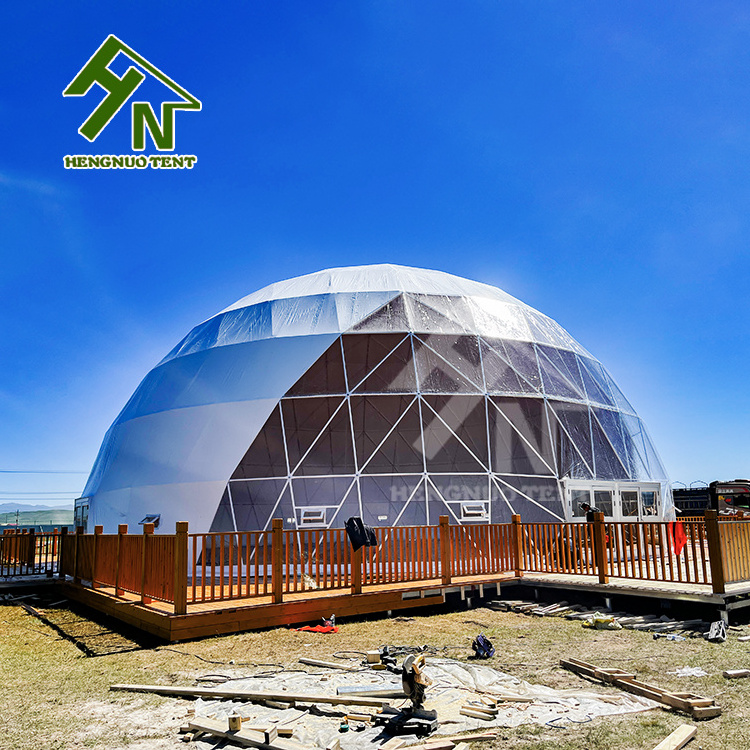 15m 20m Customized Waterproof Pop up Igloo Big Geodesic Dome Tent for Outdoor Event Trade Show