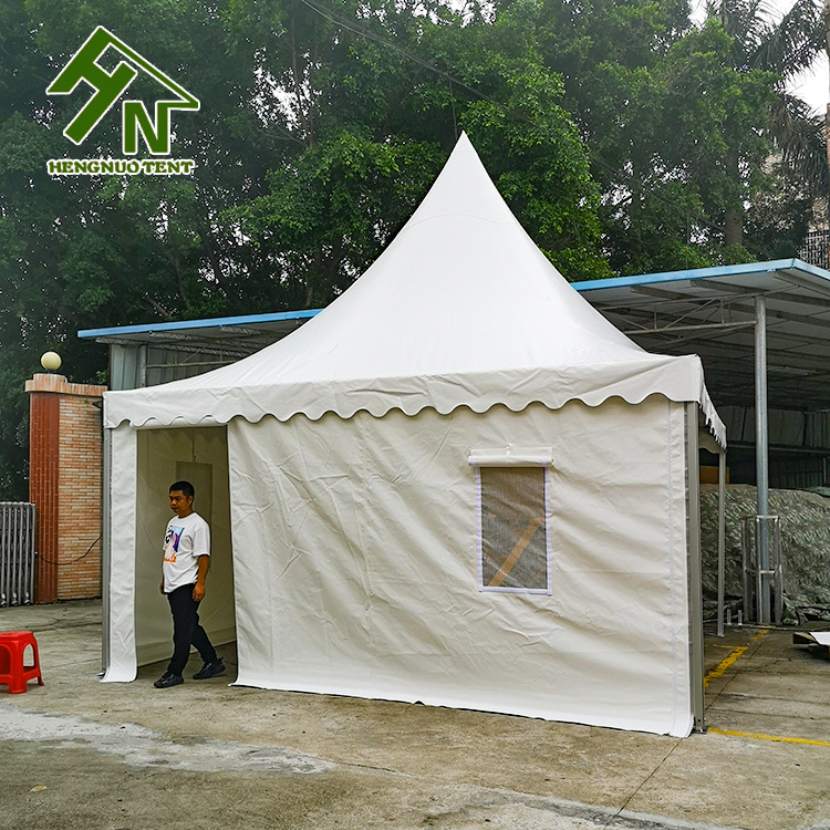 Pop up 5x5m Gazebo Outdoor Pagoda Tents with Screen Window Pvc Zipper door Marquee House Tent