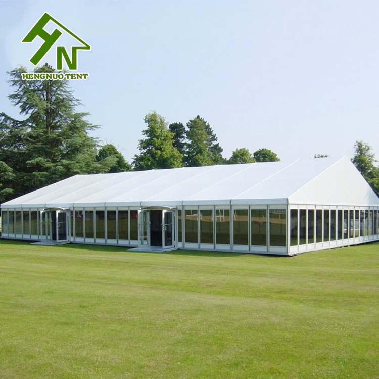 Aluminum Structure Luxury Outdoor 500 People Wedding Tent With Glass Wall