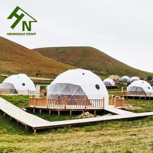 Best price 6m diameter tourist resort hotel dome tents camp prefab homes for sale