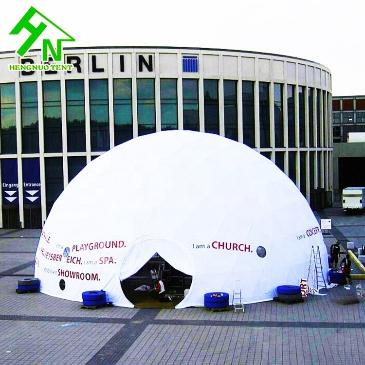 Wind Resistant Large Size PVC Cover Geodesic Dome Trade Show Tent