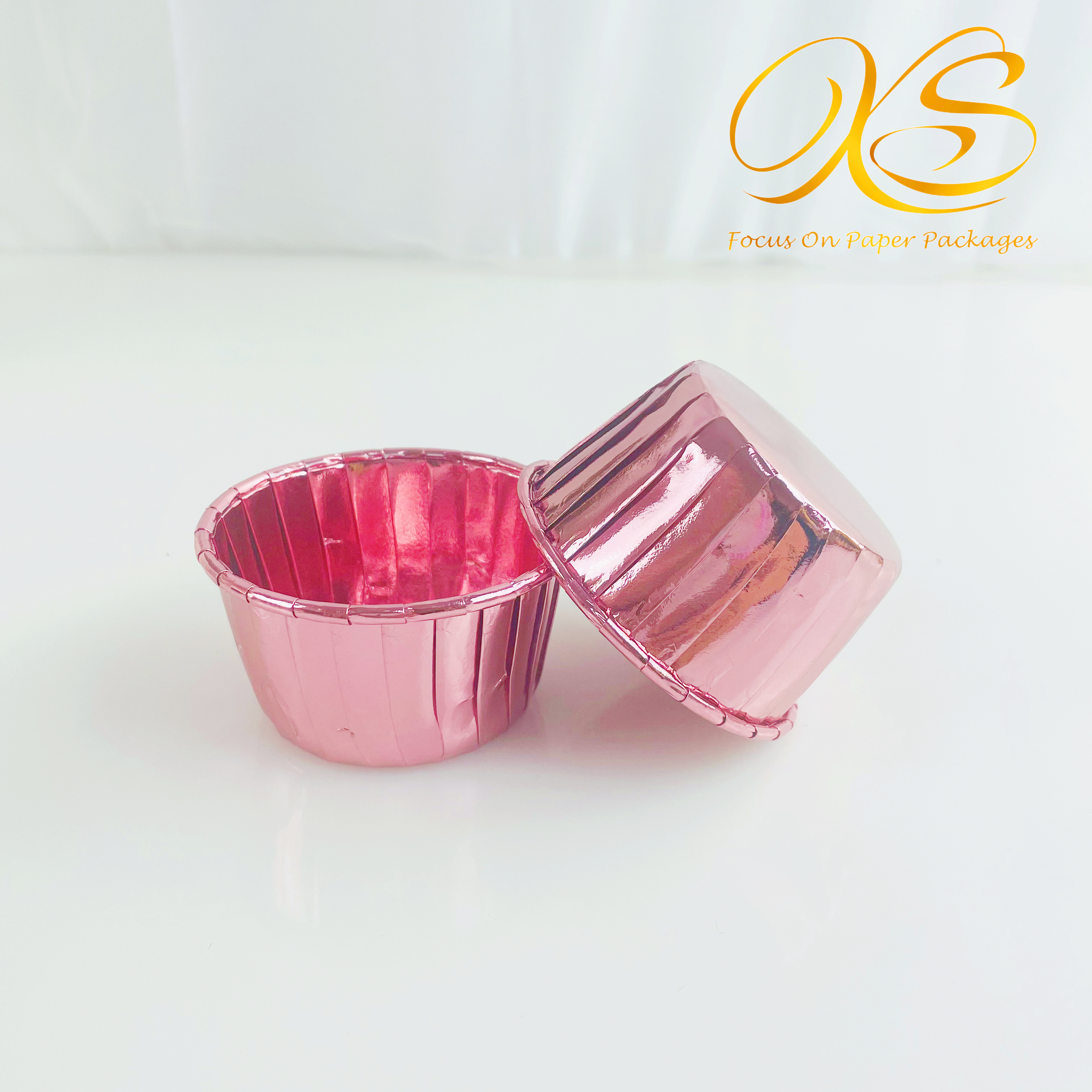 Birthday Party Baking Cake Tools Pure Color Pink Golden Silver Paper Muffin cupcake paper cups