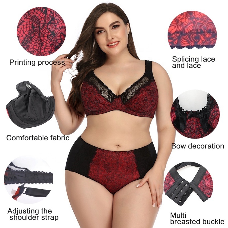 Hot New Seamless Breathable Tummy Control Big Cup Bra Push Up Bra Body Shaper Cut Out Lace Underwear Plus Big Size Bra Plus Size