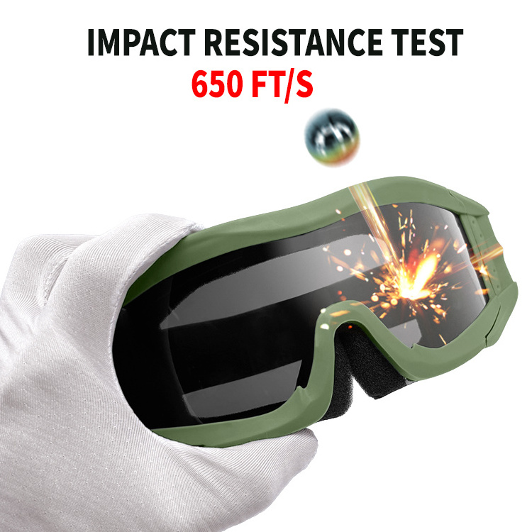 Yijia Tactical Eyeshield Combat interchangeable Lens Tactical Shooting Goggles Hunting rain-proof Glasses Goggles Eyewear