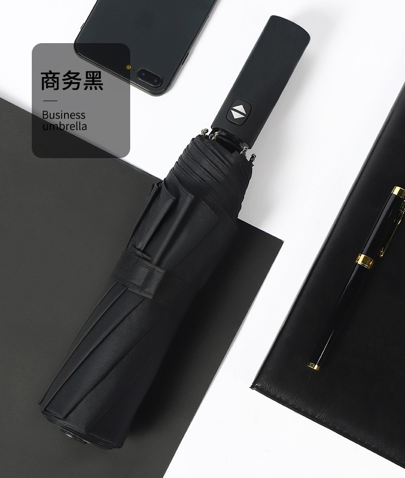 10 umbrella-bone automatic opening and closing long handle folding outdoor umbrella