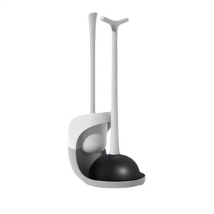 Bathroom Accessories Toilet Cleaning Tool Toilet Brush and Holder Set Toilet Plunger and Bowl Brush Combo with Caddy