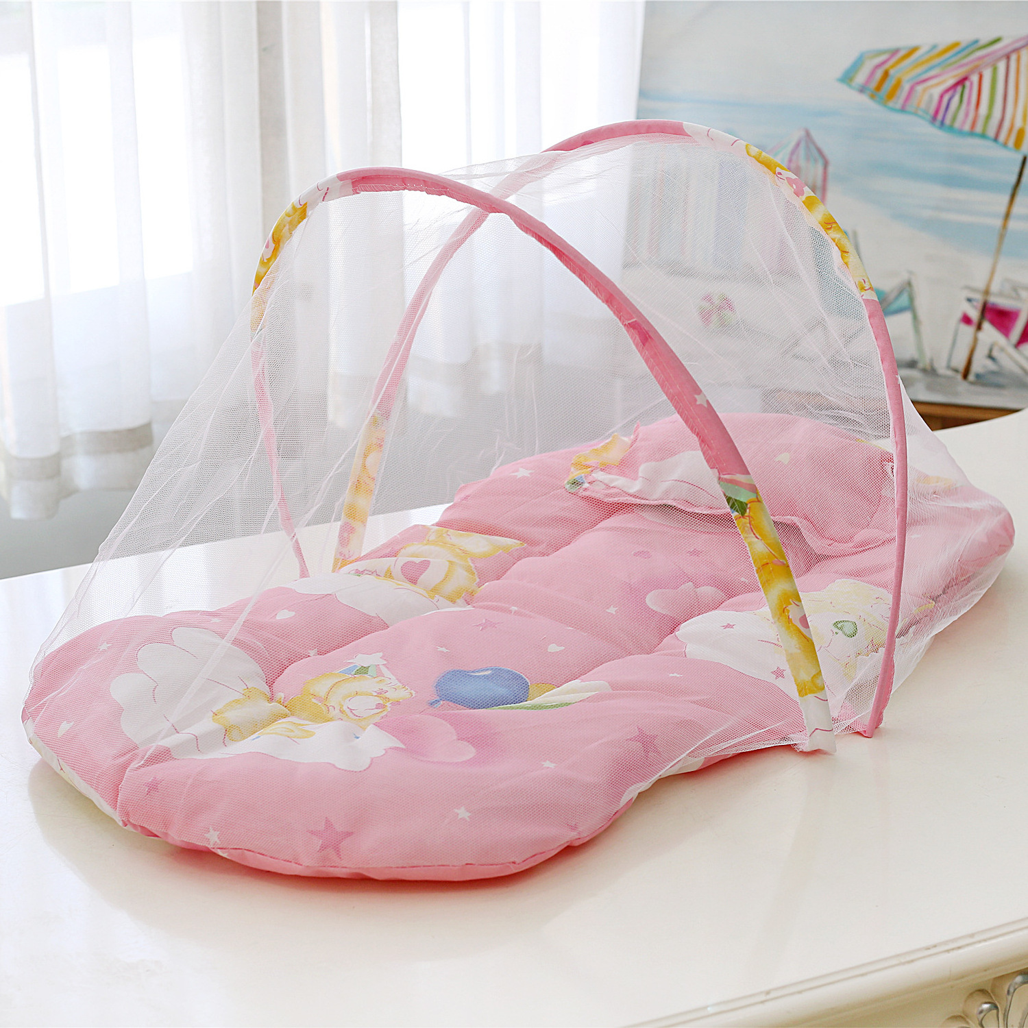 Baby Products Foldable Mosquito Net Tent Newborn Cotton Bed Net Free Installation Portable Mosquito Net For Baby