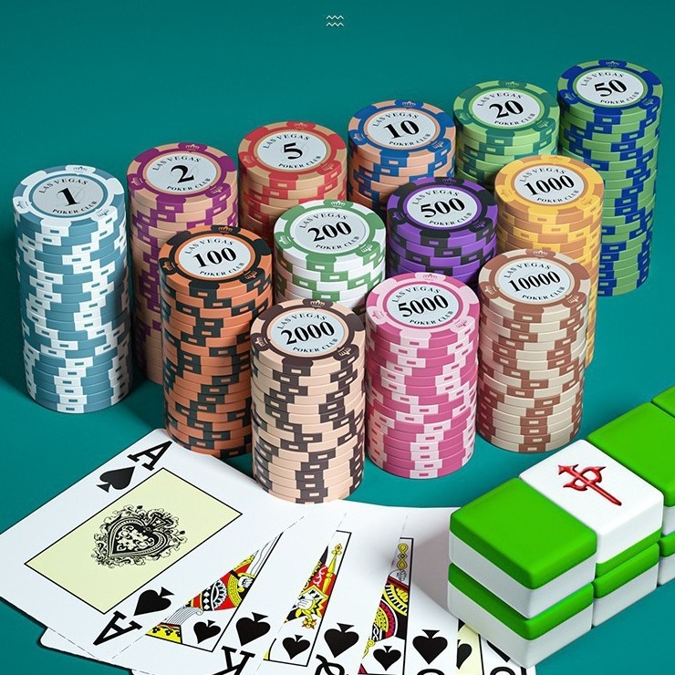 Wholesale professional clay poker chips Mahjong chips card room entertainment game poker chips set