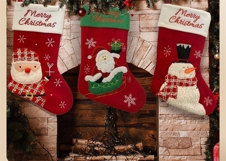 Cheap Christmas Stocking for Xmas Gift, Christmas Ornaments,christmas tree hanging decoration