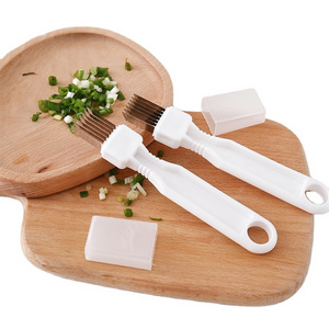 1 pcs Stainless Steel Green Onions Cutter Kitchen Gadget Green Spring Onion Slicer Device Easy Handle Vegetable Shredder