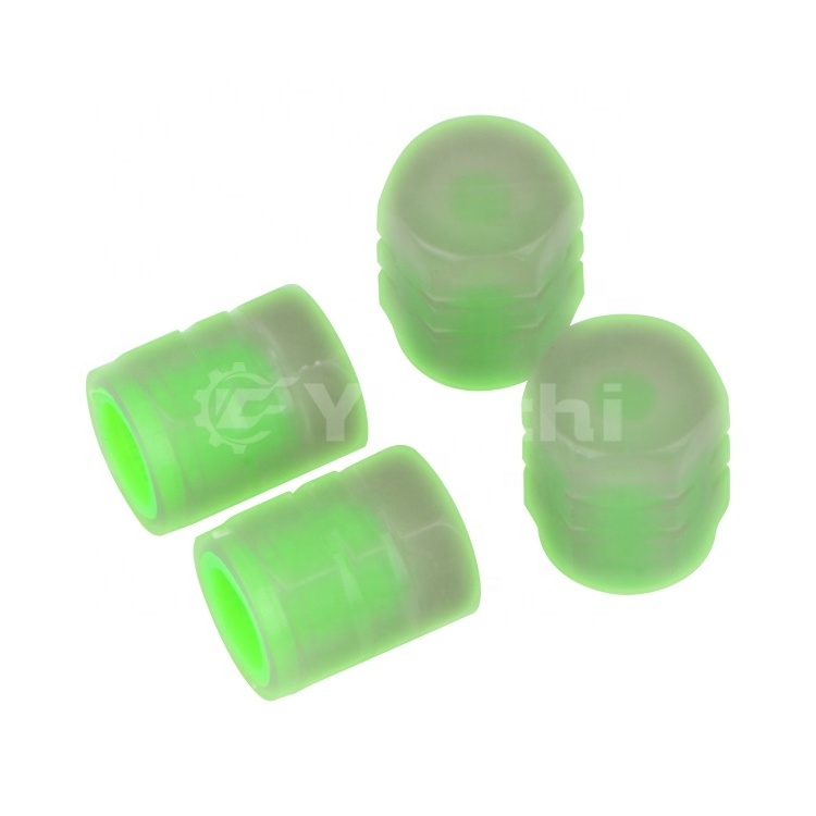 Yuechi Auto Universal Luminous Tire Valve Cap Cover Rubber 4pcs Car Wheel Tire Valve Tyre Rim Stem Covers