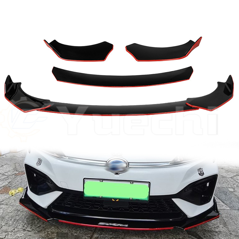 3PCS Universal Adjustable Car Front Bumper Splitter Lip Diffuser Chin Bumper Body Kits For All Cars