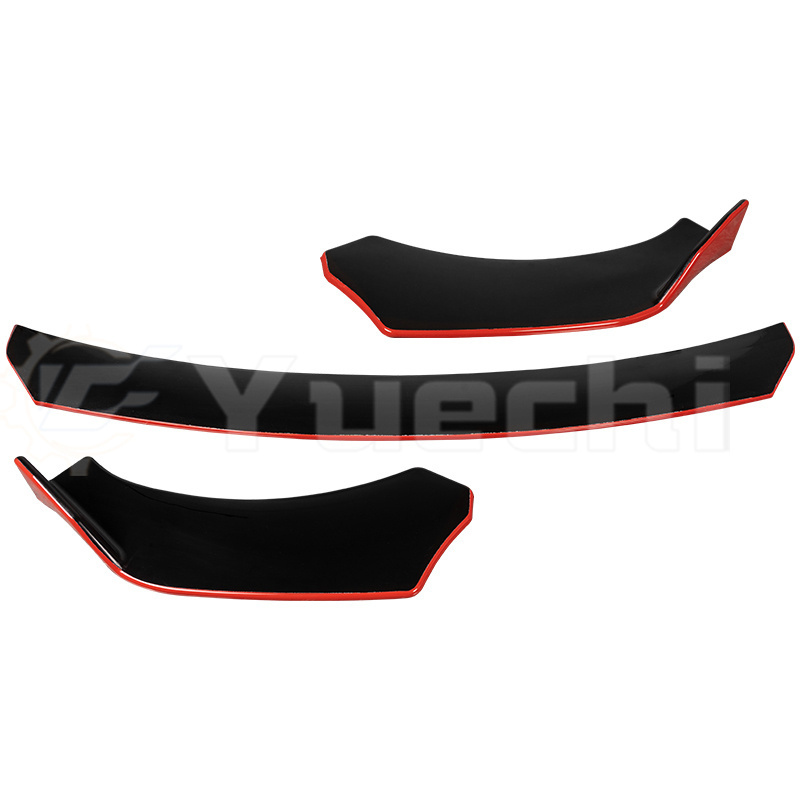 3PCS Universal Adjustable Car Front Bumper Splitter Lip Diffuser Chin Bumper Body Kits For All Cars