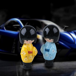 Jdm Styling Cute Dolls Kimono Girl Car Gear Shift Knob Manual Transmission Gear Stick Knob Shift Car Accessories