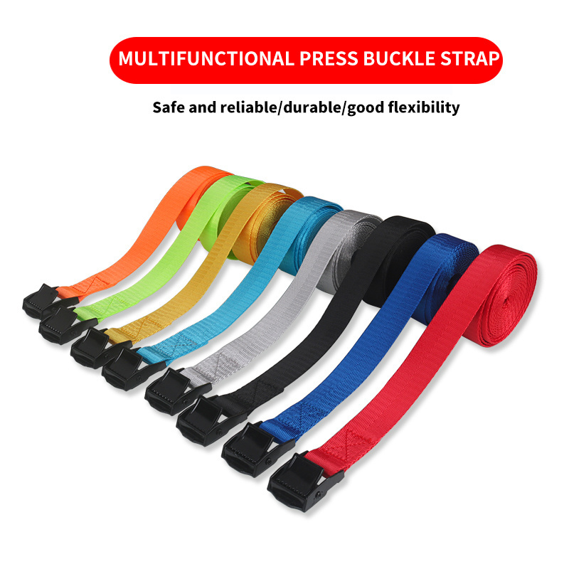 Hot Selling 2.5cm*1M Black Tie Down Strap Strong Ratchet Belt Luggage Bag Cargo Lashing With Metal Buckle