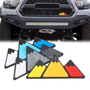 Yuechi Snow Mountain 3D TRI-COLOR Grille Badge ABS Chrome Car Emblem For  Toyota Tacoma 4Runner Tundra