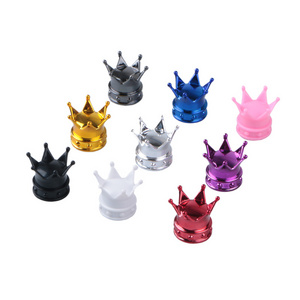 Crown Styling Car Tire Valve Cap Air Valve Stem Dustproof Bike Dustproof Cover Tyre Rim Stem Dust Caps Tire Decor Accessories