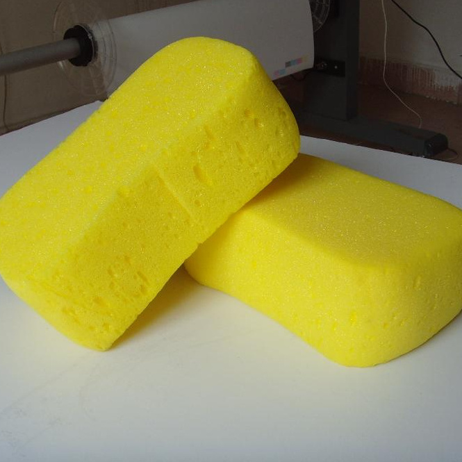 Yellow Foam car wash sponge