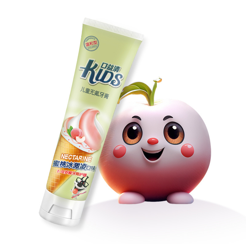 70g Natural safe Children Toothpaste Dental Hygiene Teeth Cleaning Whitening Kids peach flavor Toothpaste for  2-12