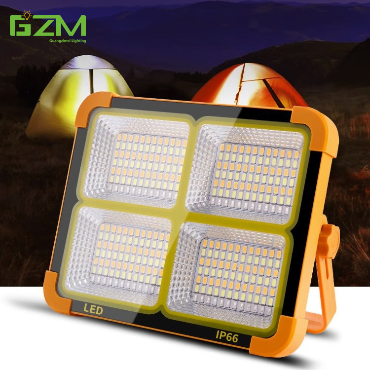 LED outdoor lighting portable camping charging light solar handheld strong emergency work light