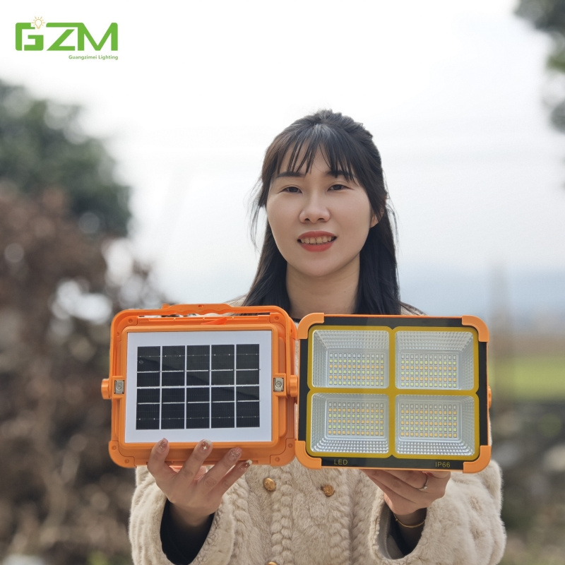 Solar powered portable charging lamp outdoor portable home stall camping emergency lighting courtyard lamp