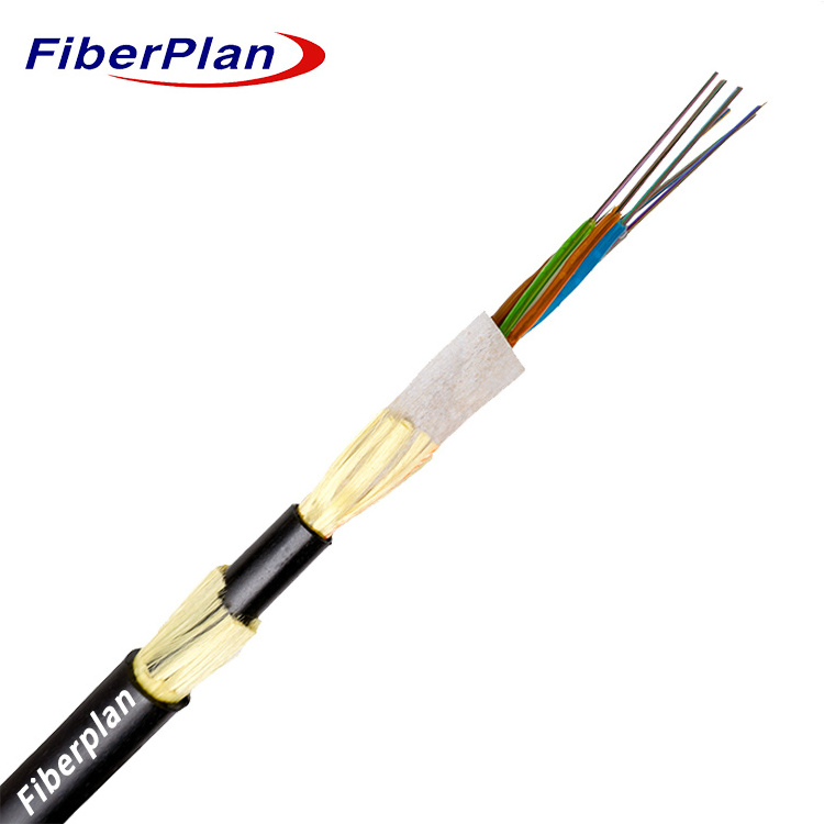 Fiberplan ADSS fiber optic cable 2 4 6 8 12 24 48 72 96 core adss aerial cable 1 km price om1 aerial fiber cable