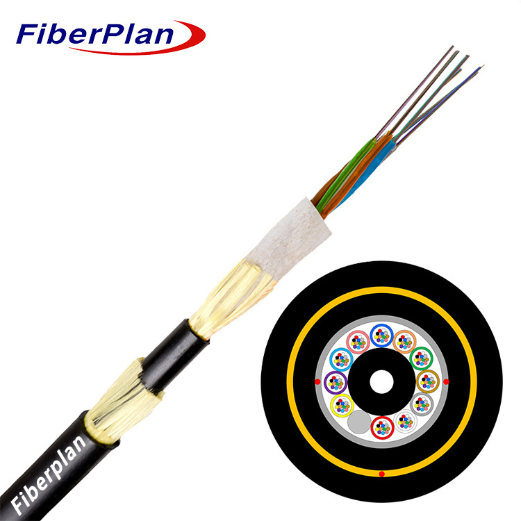 Fiberplan ADSS fiber optic cable 2 4 6 8 12 24 48 72 96 core adss aerial cable 1 km price om1 aerial fiber cable