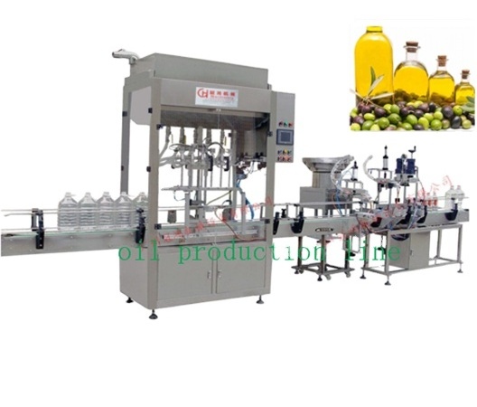 Automatic 5L Edible Oil Filler Capping  Labeling Machine Packaging Line Edible Oil Filling Machine