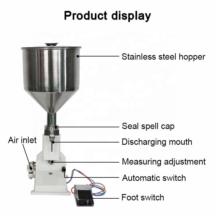 Guangzhou machinery factory price of cosmetic cream 10-100ml manual bottles/jars  liquid fillers semi-automatic filling machine