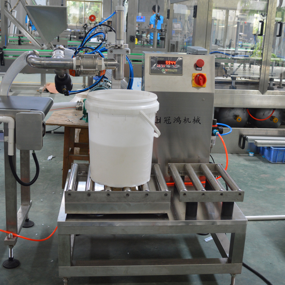 Drum Barrel Pail Gallon Bottle Filling Machine Manual Type 5-50L Small Juice Filling Machine Plastics Machine 1 or 2 5 Liter