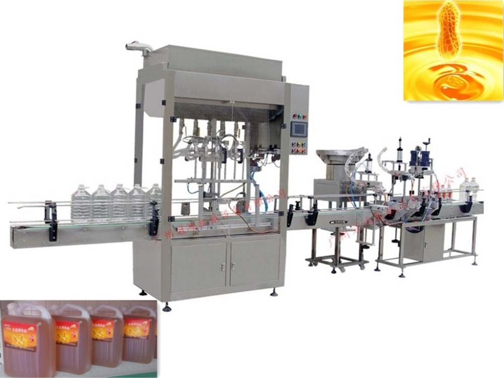 Professional machine filling edible oil 6 heads servo piston edible oil filling machinery water bottling machine