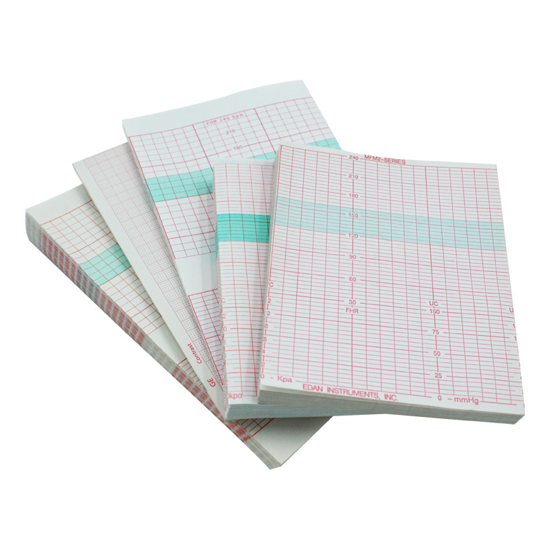 factory wholesale thermal CTG paper 112mm or custom size fetal monitoring paper with CE certificate