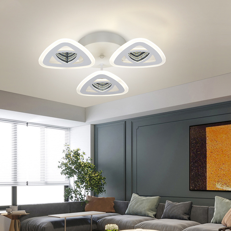 GANVA New Product Modern Home Decorative Bedroom Remote Control Dimmable Fancy Led Ceiling Lights