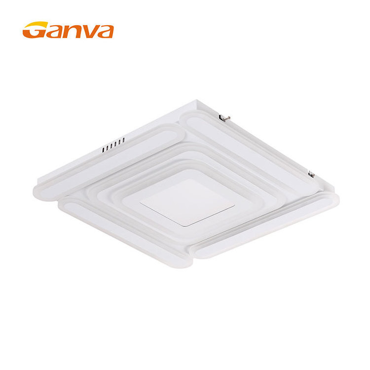 Ganva Contemporary Indoor Dimmable Decorative Room Fixture Acrylic Surface Mounted Plafon Modern Led Ceiling Light