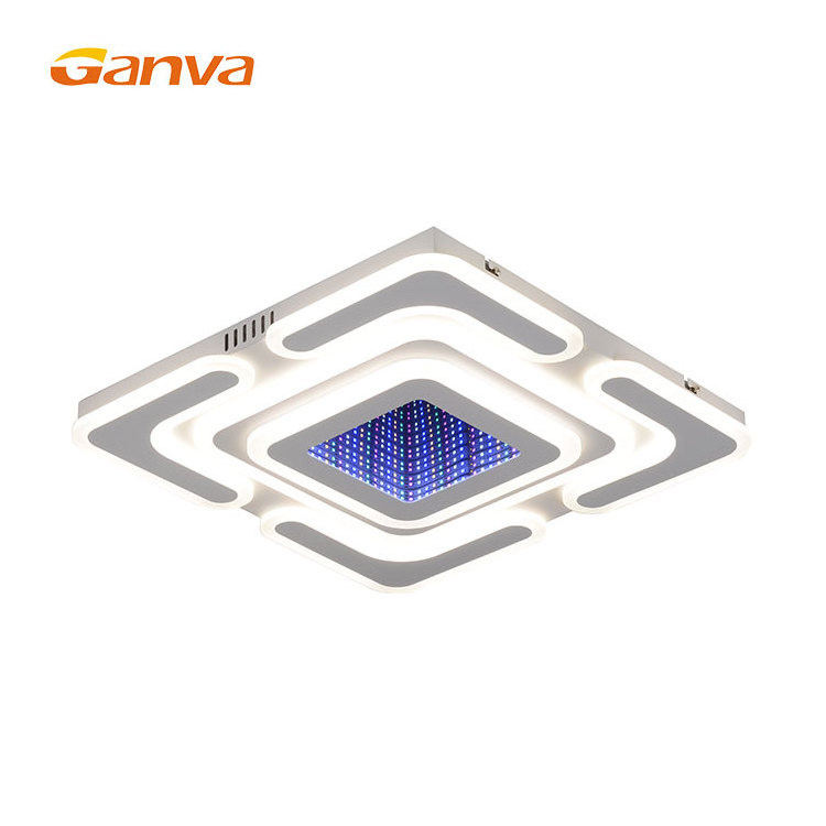 High Brightness Rectangular White Iron Acrylic Indoor Decorative Modern Led Ceiling Light