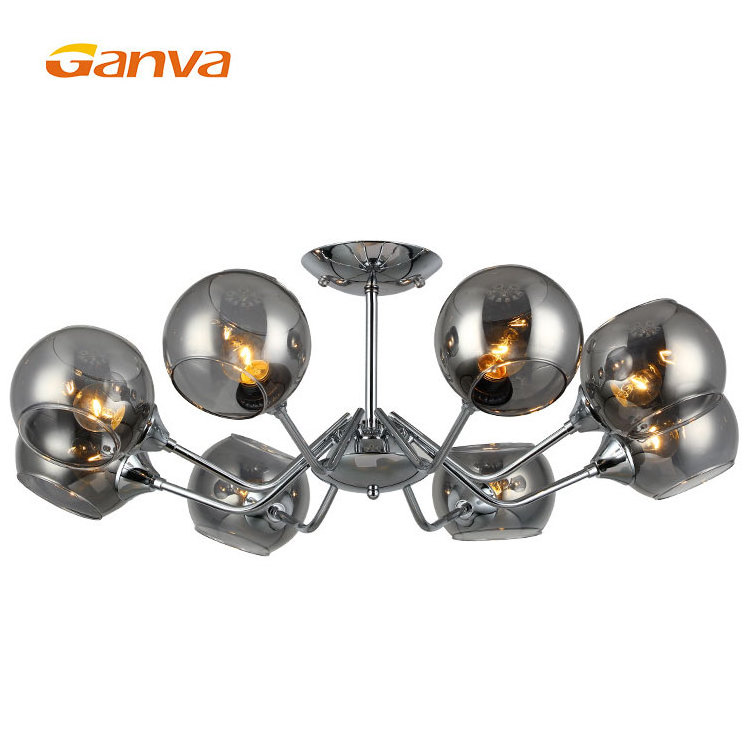 Ganva High Brightness Modern Kid Room Home Decor Sputnik Glass Ball Led Ceilings Lights