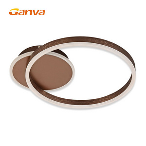 New Product Customizable Iron Acrylic Modern Round Circle Ring Fancy Decorative Led Ceiling Light