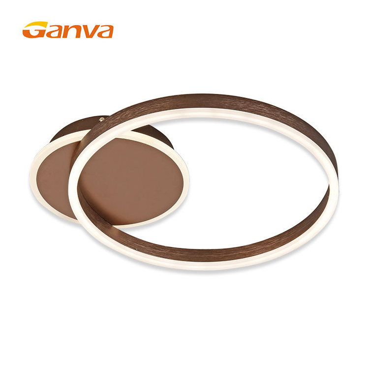 New Product Customizable Iron Acrylic Modern Round Circle Ring Fancy Decorative Led Ceiling Light