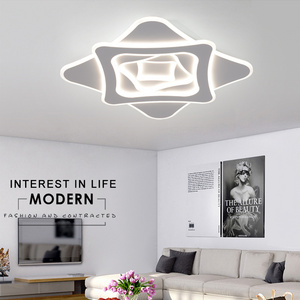 Ganva Good Quality Modern Design Ceil Lamp Living Room Bedroom Acrylic Remote Control Led Ceiling Light